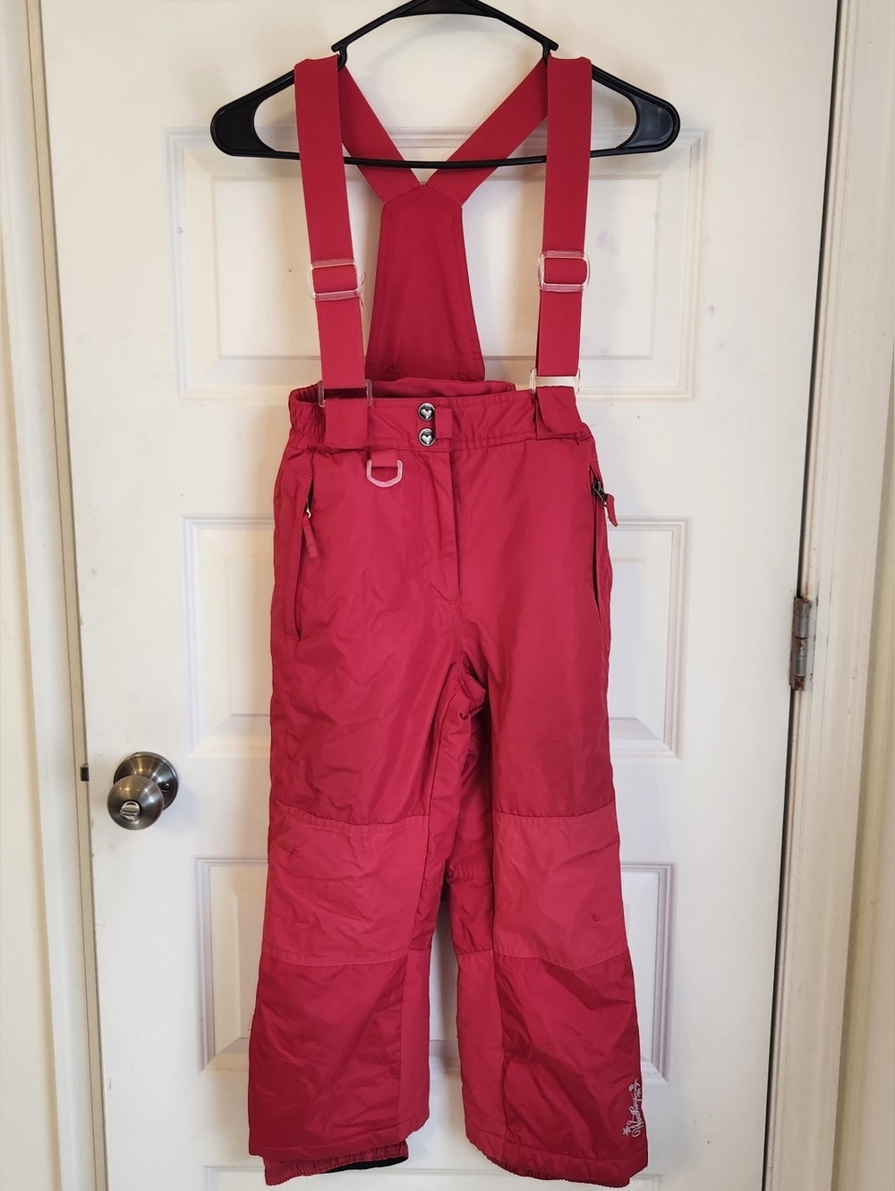 Weatherproof Youth Size S 7/8 Girls Pink Snow Bibs #Z1179